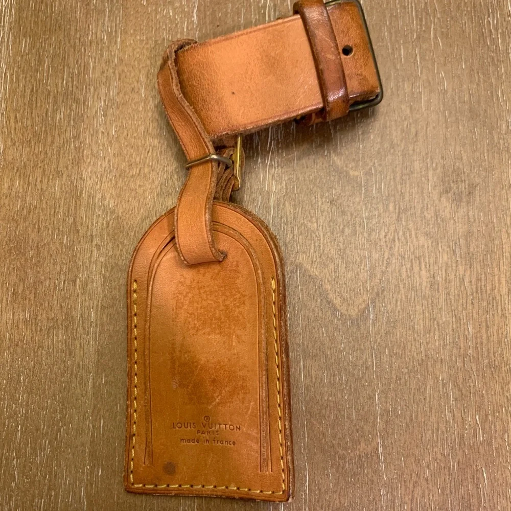 Authentic Louis Vuitton Luggage Name Tag and Poignet